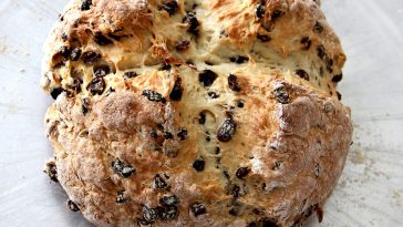 Irish Soda Bread with Whiskey Soaked Raisins