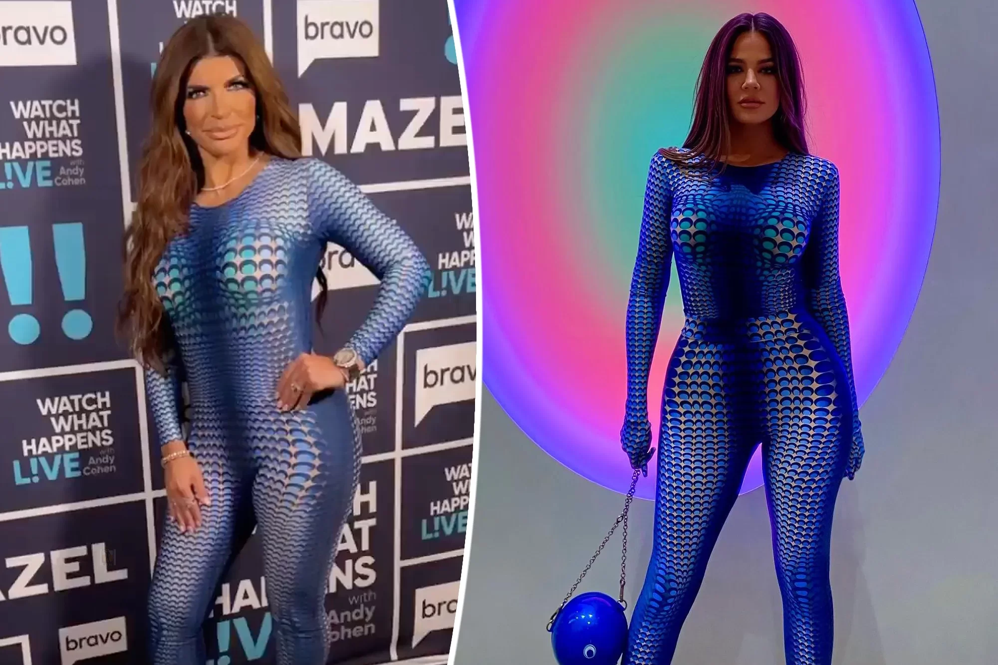 Skintight Blue Catsuit: Who Wore It Better?